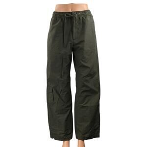 Djerf Avenue Women's Black High Rise Drawstring Wide Leg Sweat Pants Size S